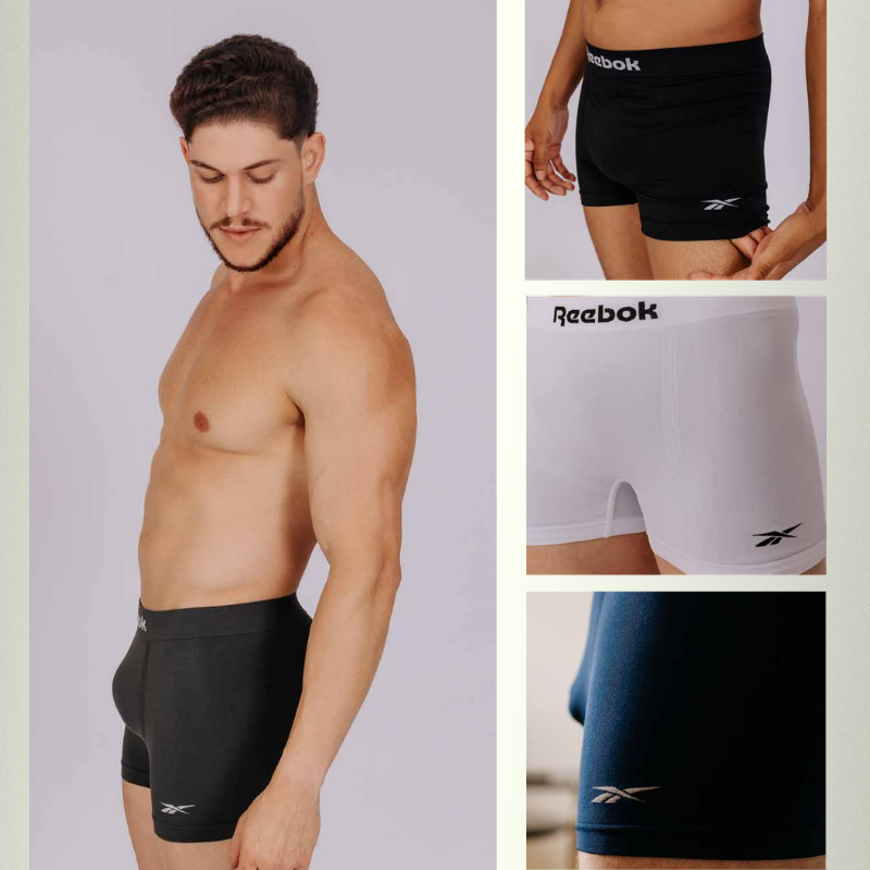 KIT C/6 CUECAS REEBOK (PRETO)